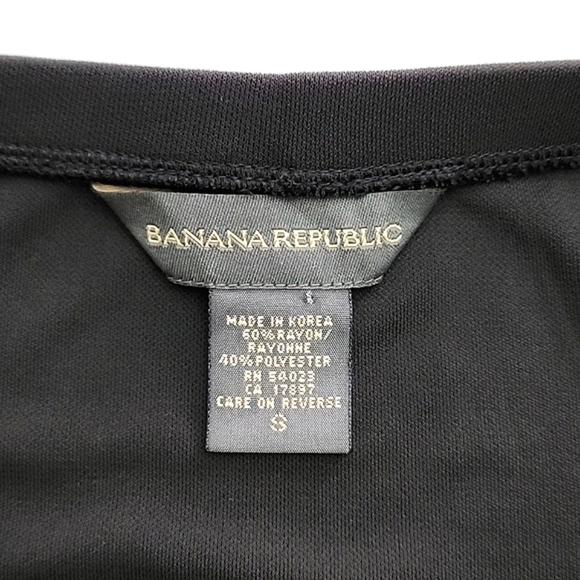 Banana Republic Black Knee-Length  Lightweight Stretch Side Slits Skirt Sz Small - Picture 3 of 10